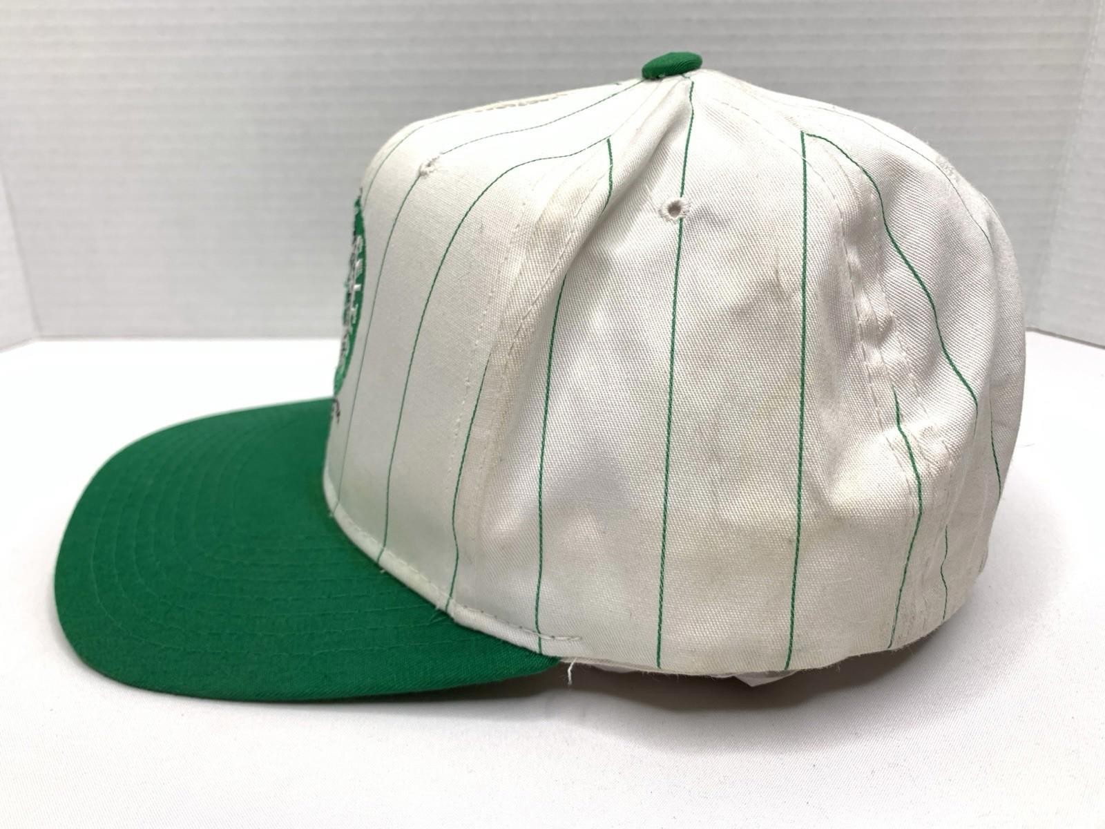 Vintage Boston Celtics Thin Pinstripe Starter SnapBack Embroidered Hat P130