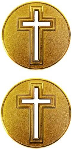 Jesus Christ Bible Cross Religious Pewter Coin – Double Sided Collectible