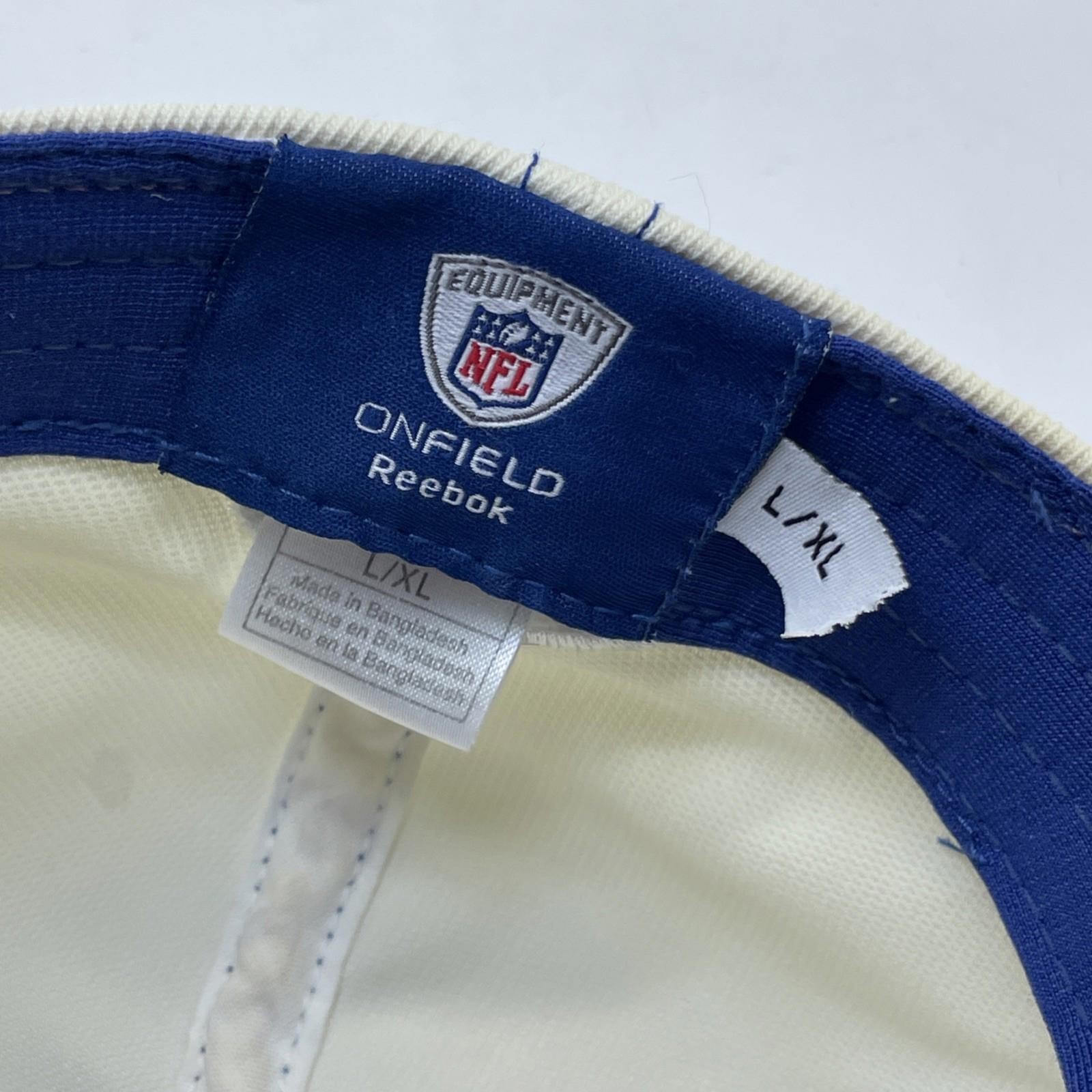 Reebok New York Giants NFL Ball Cap White Hat Size L/XL *Flaw*