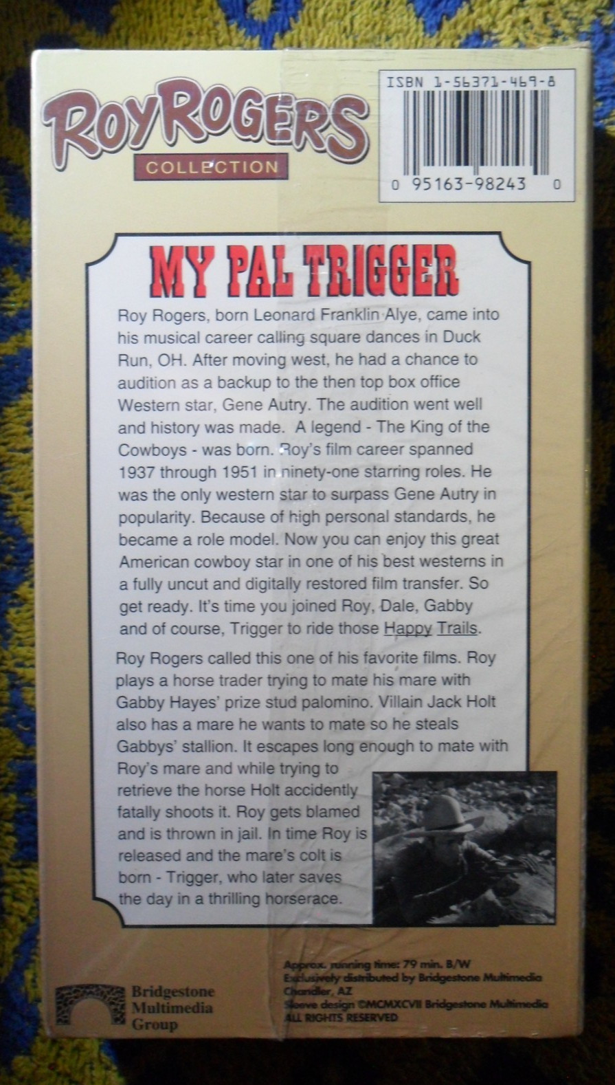 1946 ROY ROGERS – RARE VHS VIDEO – MY PAL TRIGGER [ BRIDGESTONE ] 1997