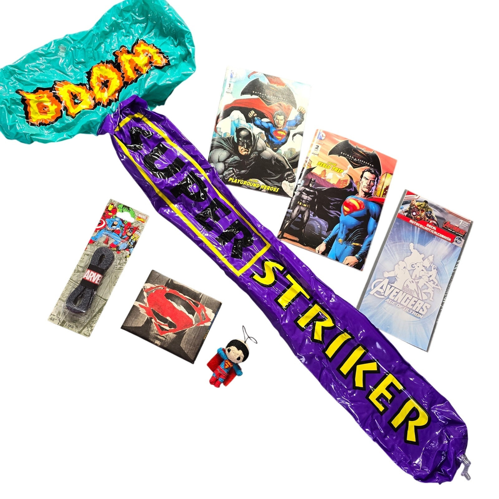 Marvel DC Comics Batman Superman Avengers Super Hero Bundle Novelty Items Lot 7