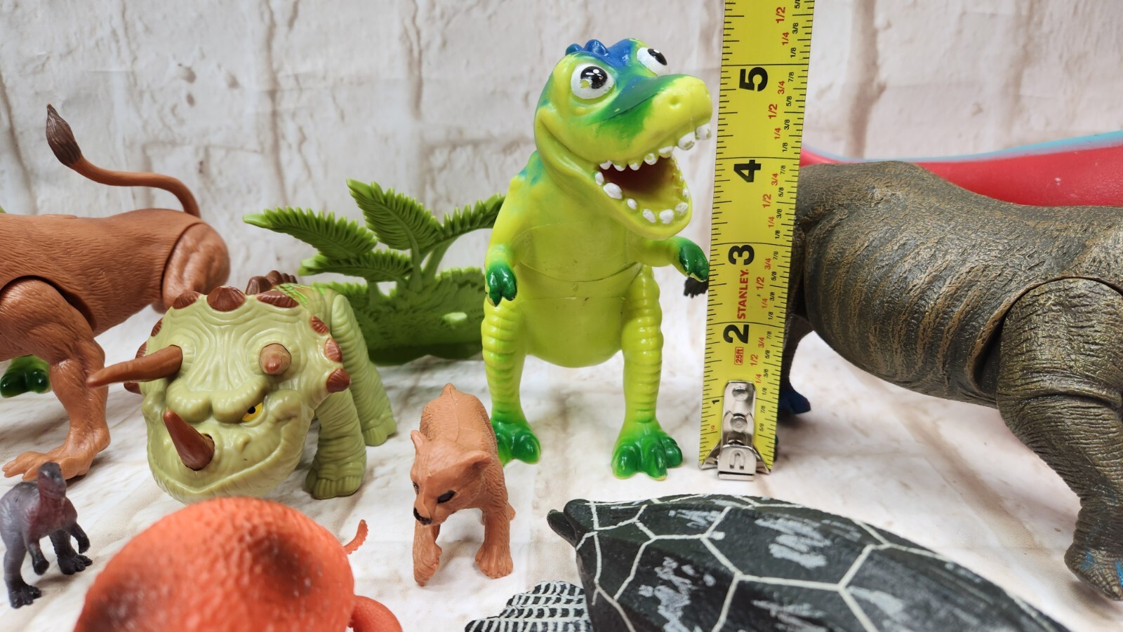 Junk Drawer Animal & Dinosaur Toy Lot of 19 + Plastic & Rubber Figures