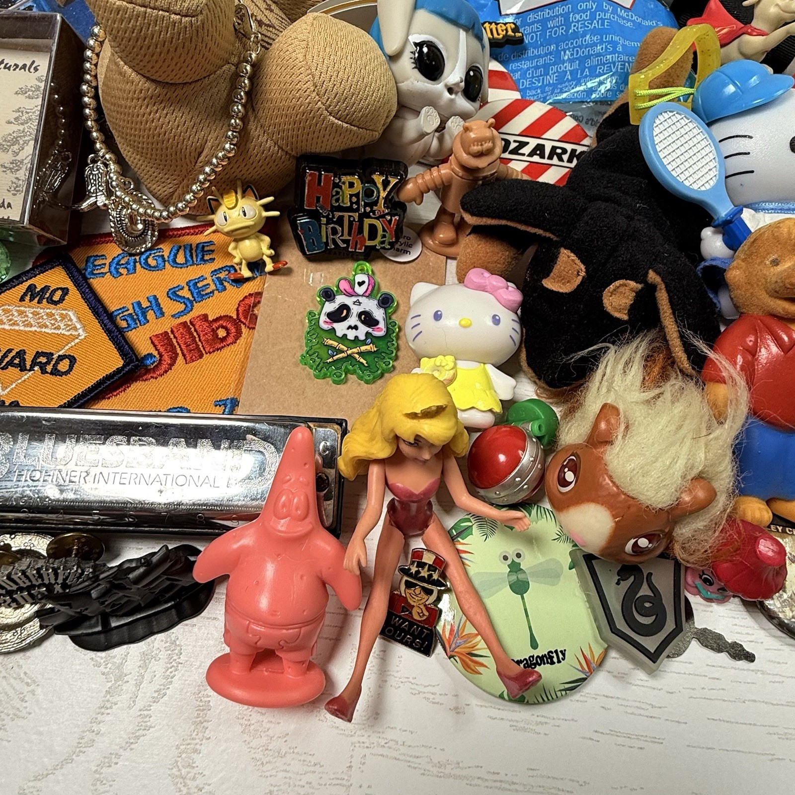 Junk Drawer Mixed Lot Assorted Smalls Toys Trinkets 2.33 Pounds