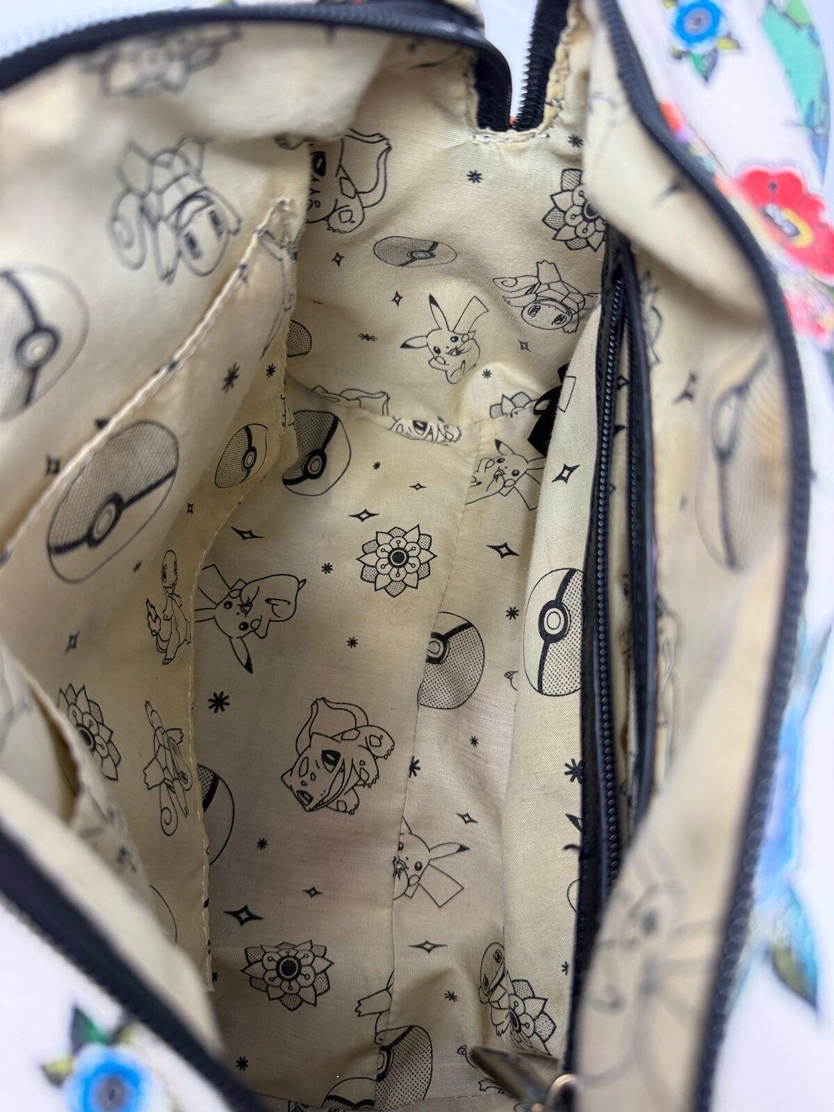 Loungefly Pokemon Tattoo Satchel Barrel Bag Purse Starters Heart Logo htf