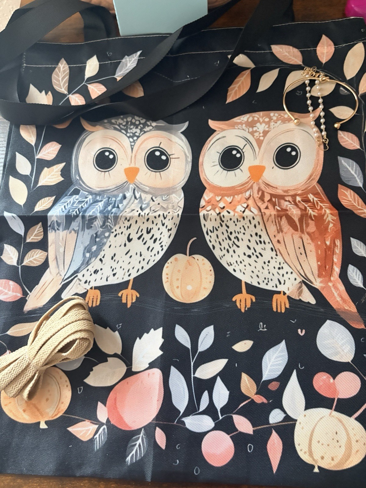 Owl-Themed Accessory Lot Stickers Bookmarks Tote Bag Stationery Bracelet Pouch
