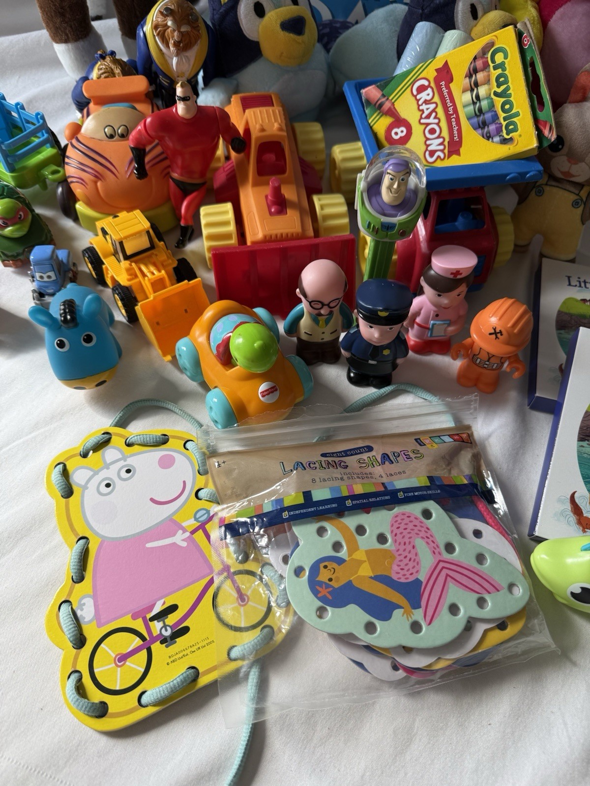 Huge Lot Of Preschool Kids Odds & Ends Toys Rain boots Bluey Slippers READ MORE