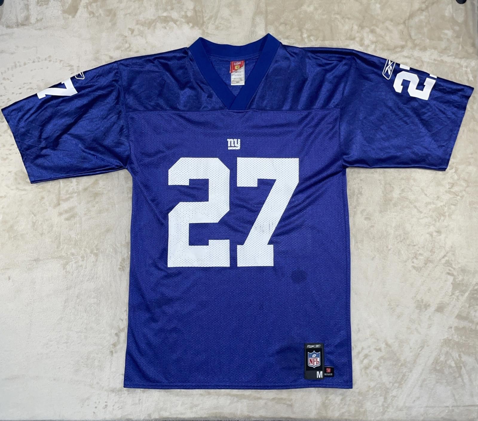 Vintage Reebok NFL New York Giants Brandon Jacobs #27 Size Medium *Flaw*