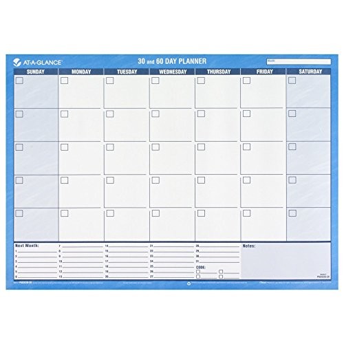 AT-A-GLANCE Erasable Wall Calendar, Undated 30/60-Day, Reversible, 24×17 Inch