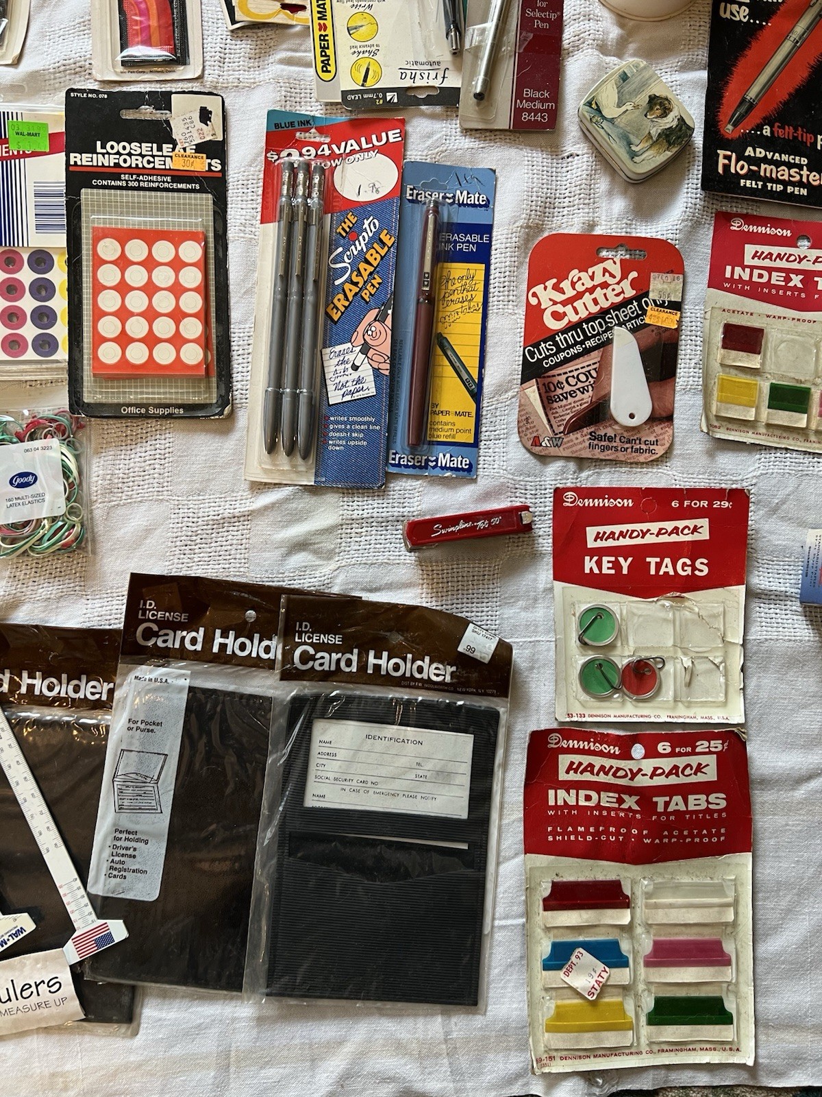 VINTAGE JUNK DRAWER LOT OF Home Office Type Items – 1970’s Tale Look ZOOM IN!!!