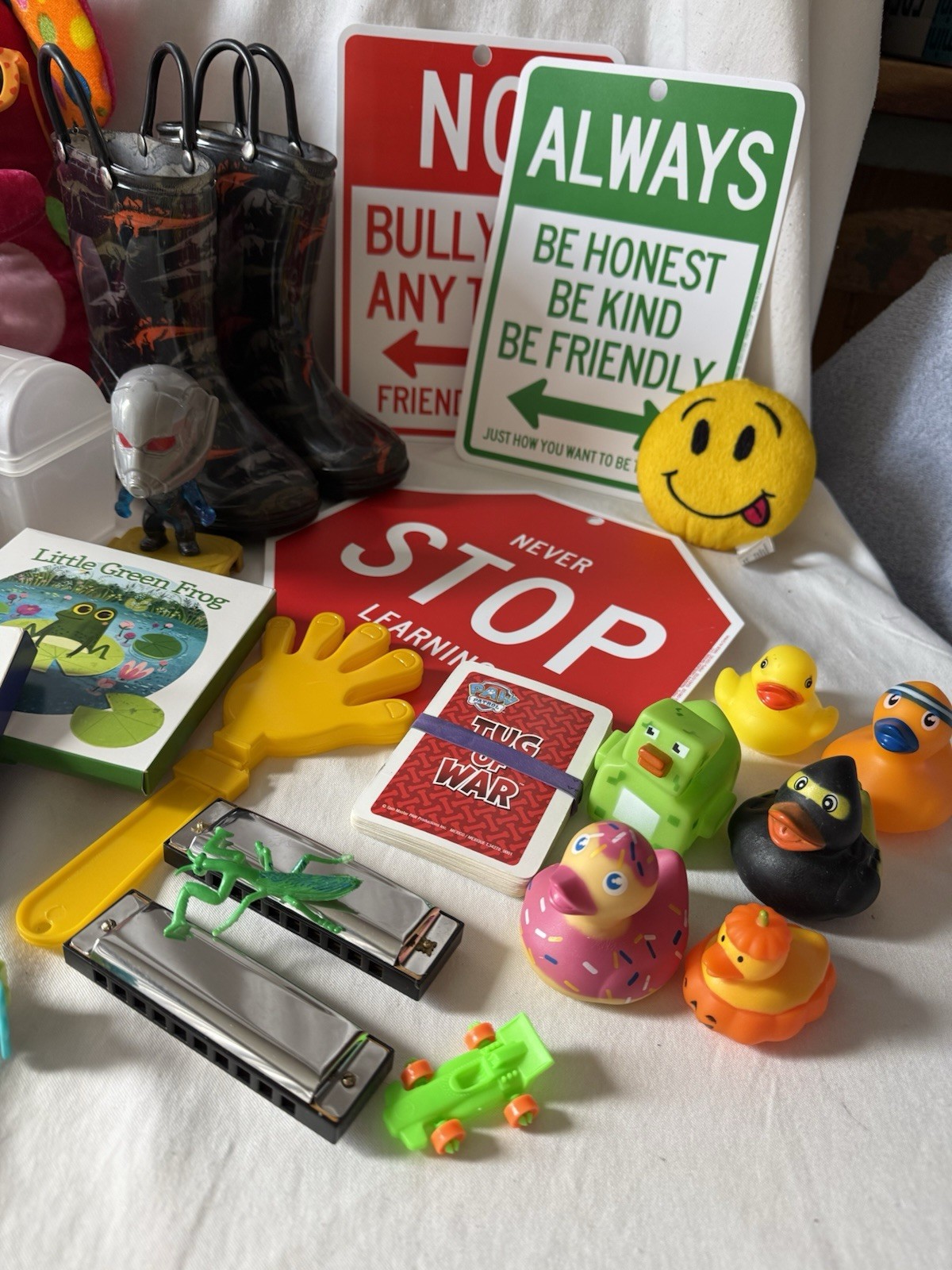 Huge Lot Of Preschool Kids Odds & Ends Toys Rain boots Bluey Slippers READ MORE