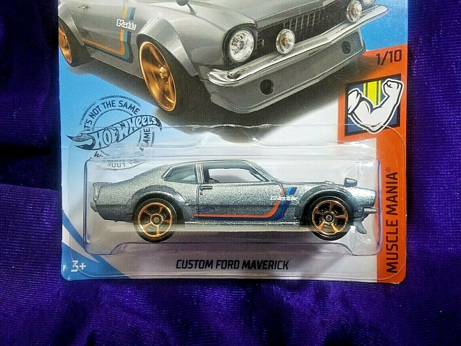 Hot Wheels Custom Ford Maverick Muscle Mania Series #1/10 Silver Diecast Car New