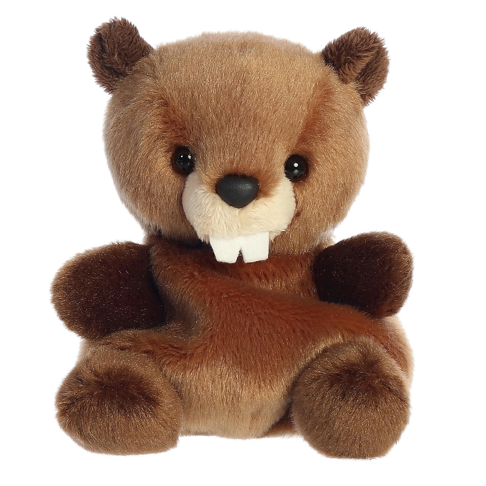 Aurora Palm Pals Chewy Beaver Stuffed Animal Brown 5in Collectible Plush