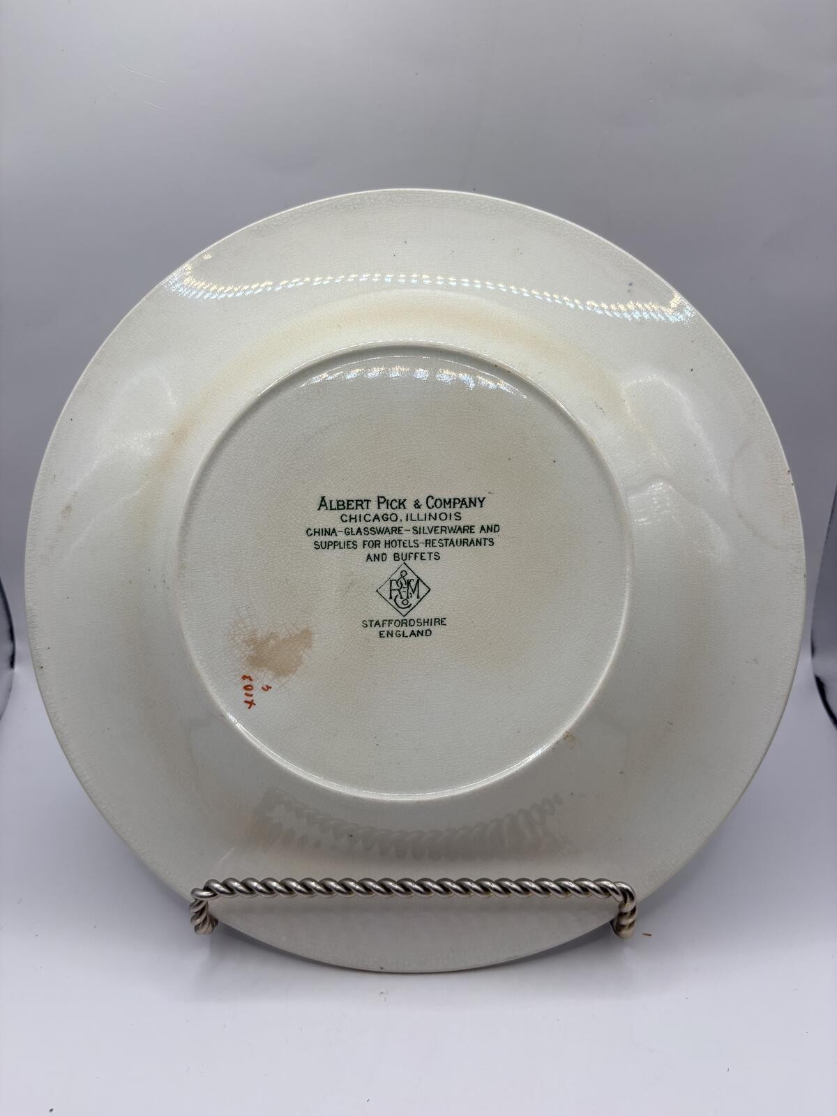 Antique Chicago Souvenir Plate Albert Pick England 10”