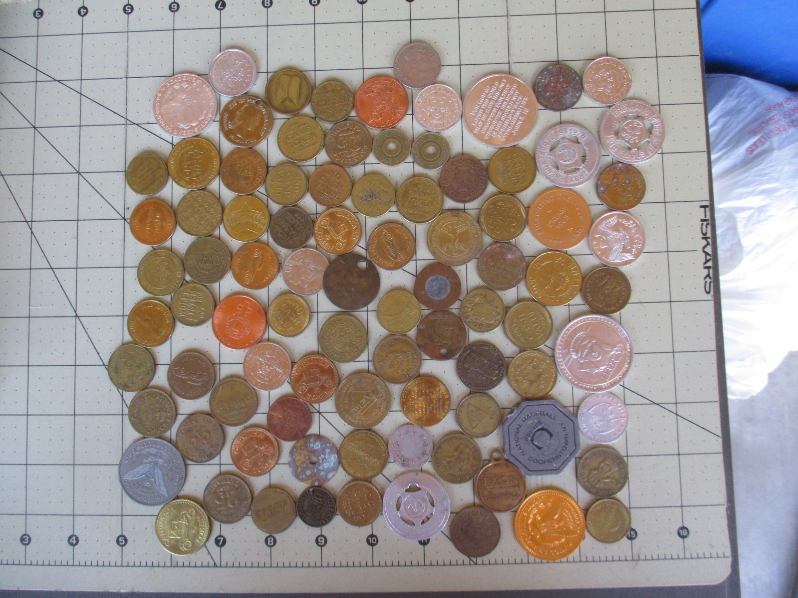 Vtg 70s 80s Junk Drawer TRADE TOKENS, COINS, Huge Token, Coin Lot