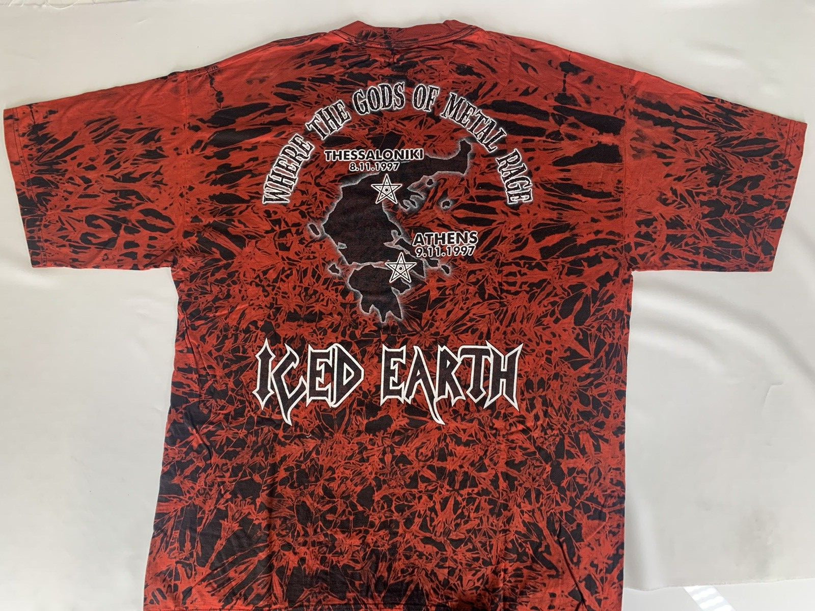 Iced Earth Shirt Original Event shirt Where the Gods Of Metal Rage Greece 1997