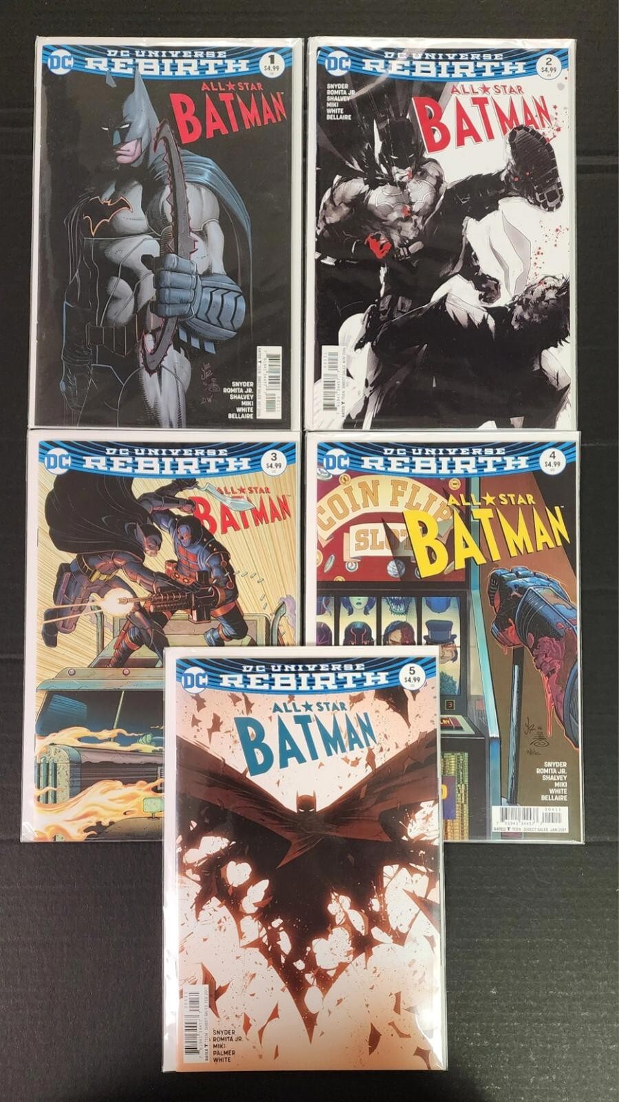 ALL STAR BATMAN #1 2 3 4 5 NM 1ST PRINT SET NM DC COMICS REBIRTH