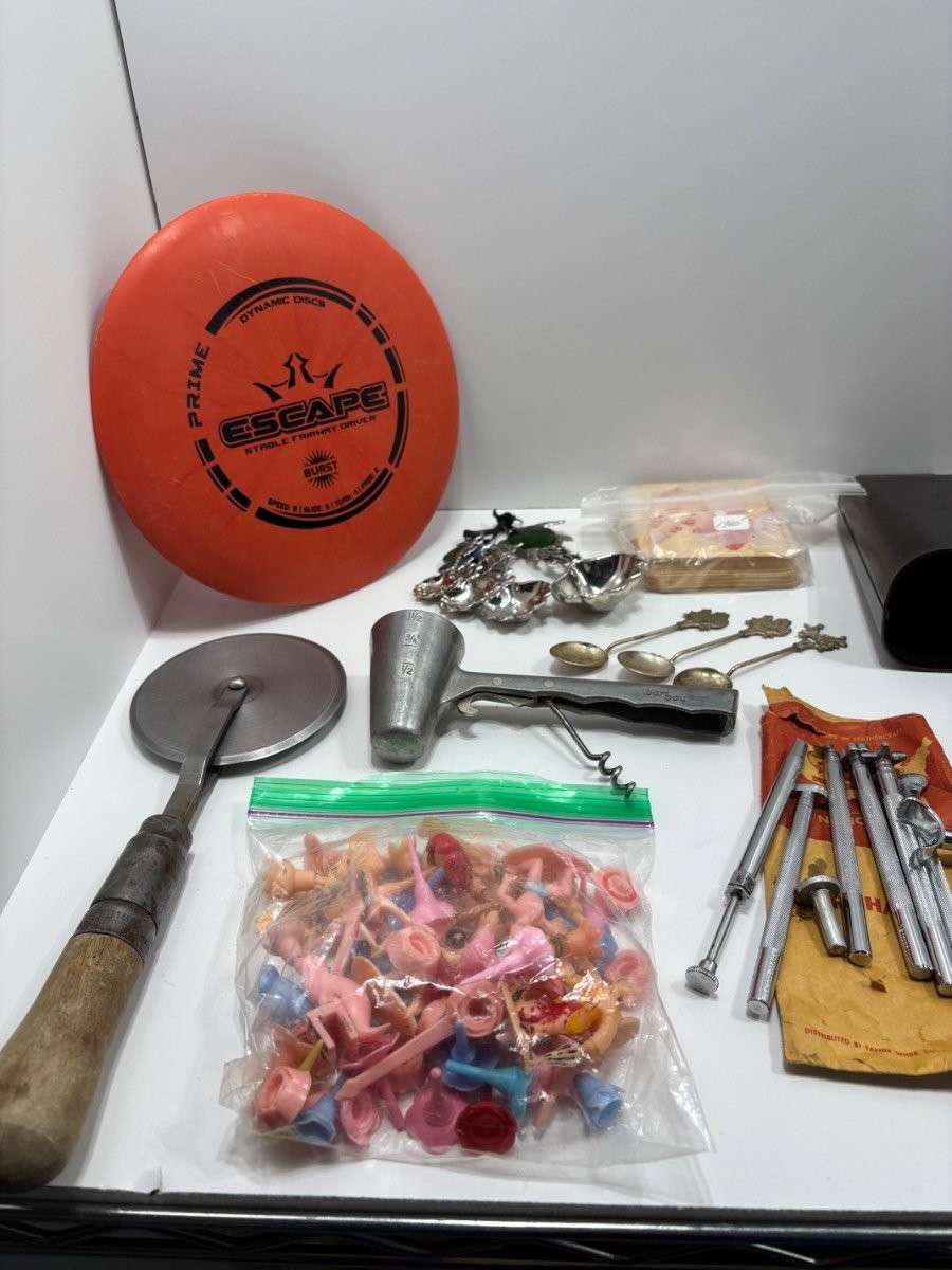 Vintage & Novelty Mixed Junk Drawer Lot Collectibles Tools Toys