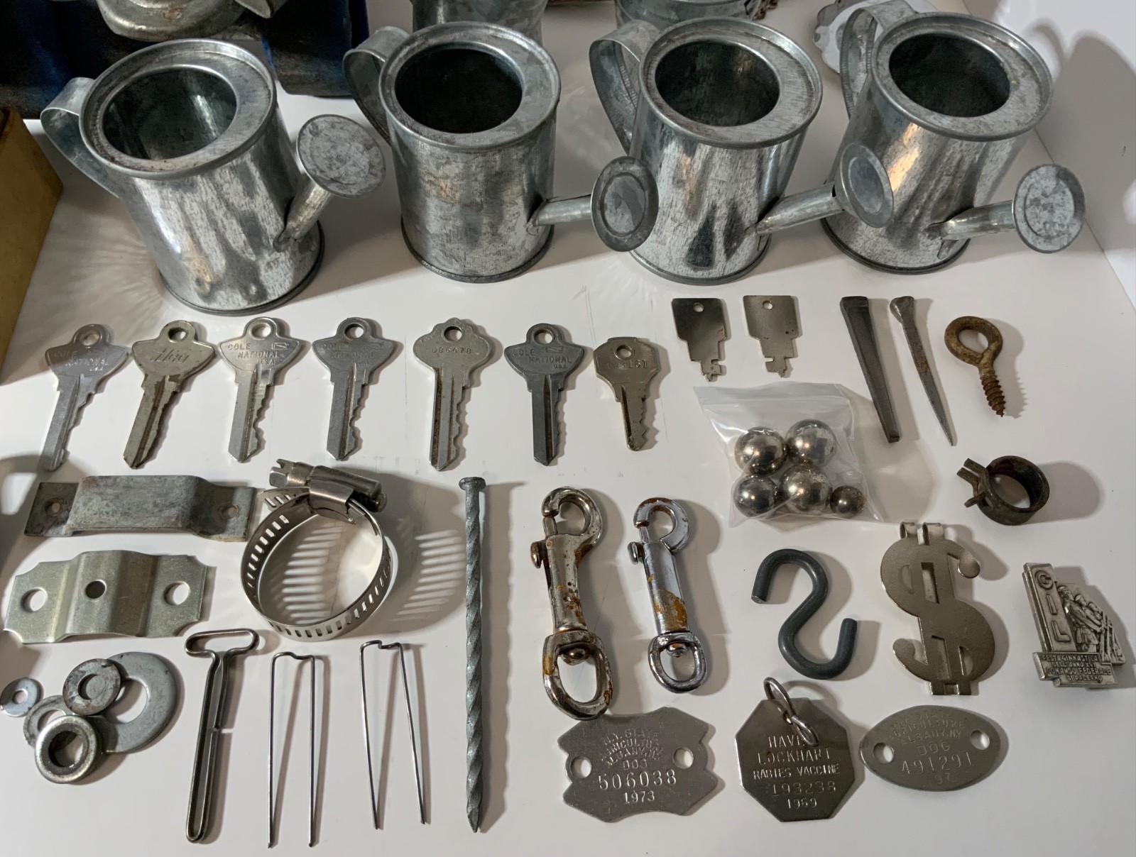VTG Junk Drawer Lot Assemblage Art Crafts Mixed Media 6# Roller Skates All Metal