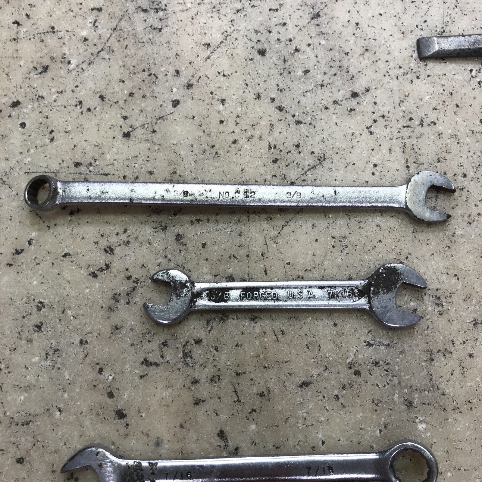 Vintage Junk Drawer Tool Lot – Tools Punch Chisel Wrenches Plastic Case – Metal