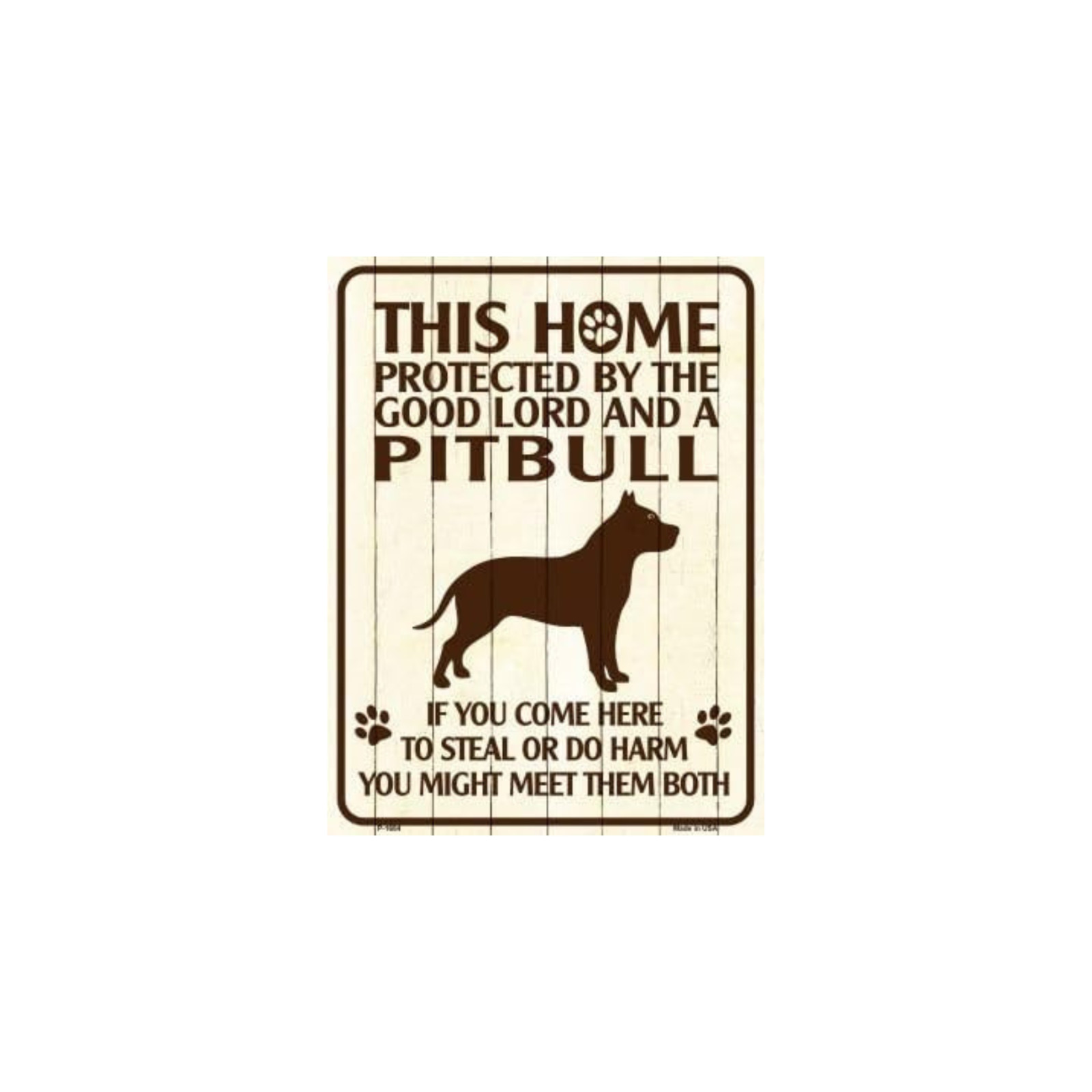 SMART BLONDE This Home Protected by A Pitbull Parking Sign Metal Novelty P-1684