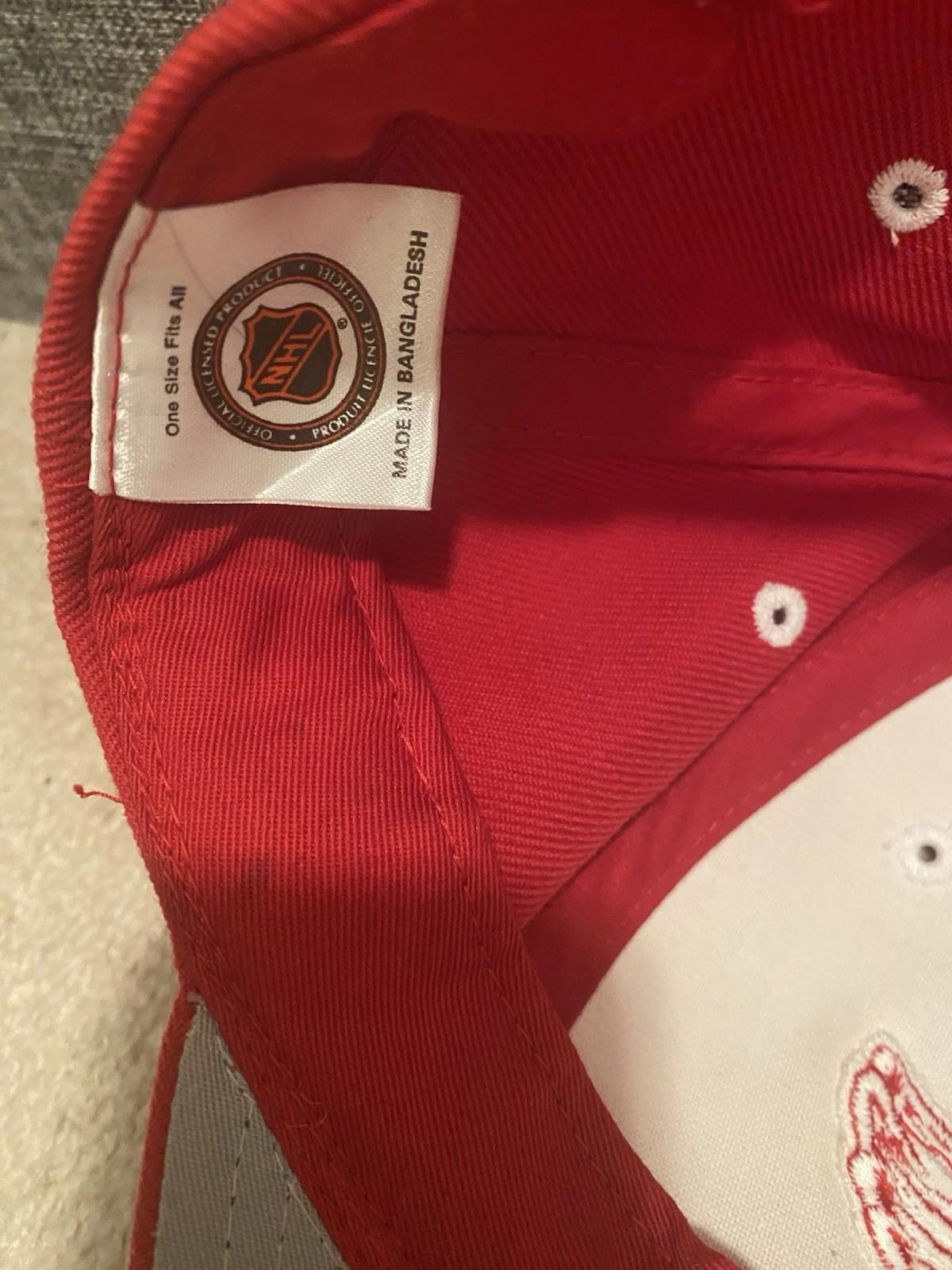 Vintage 90’s Detroit Red Wings Hat Cap Logo Athletic NHL Snapback Red