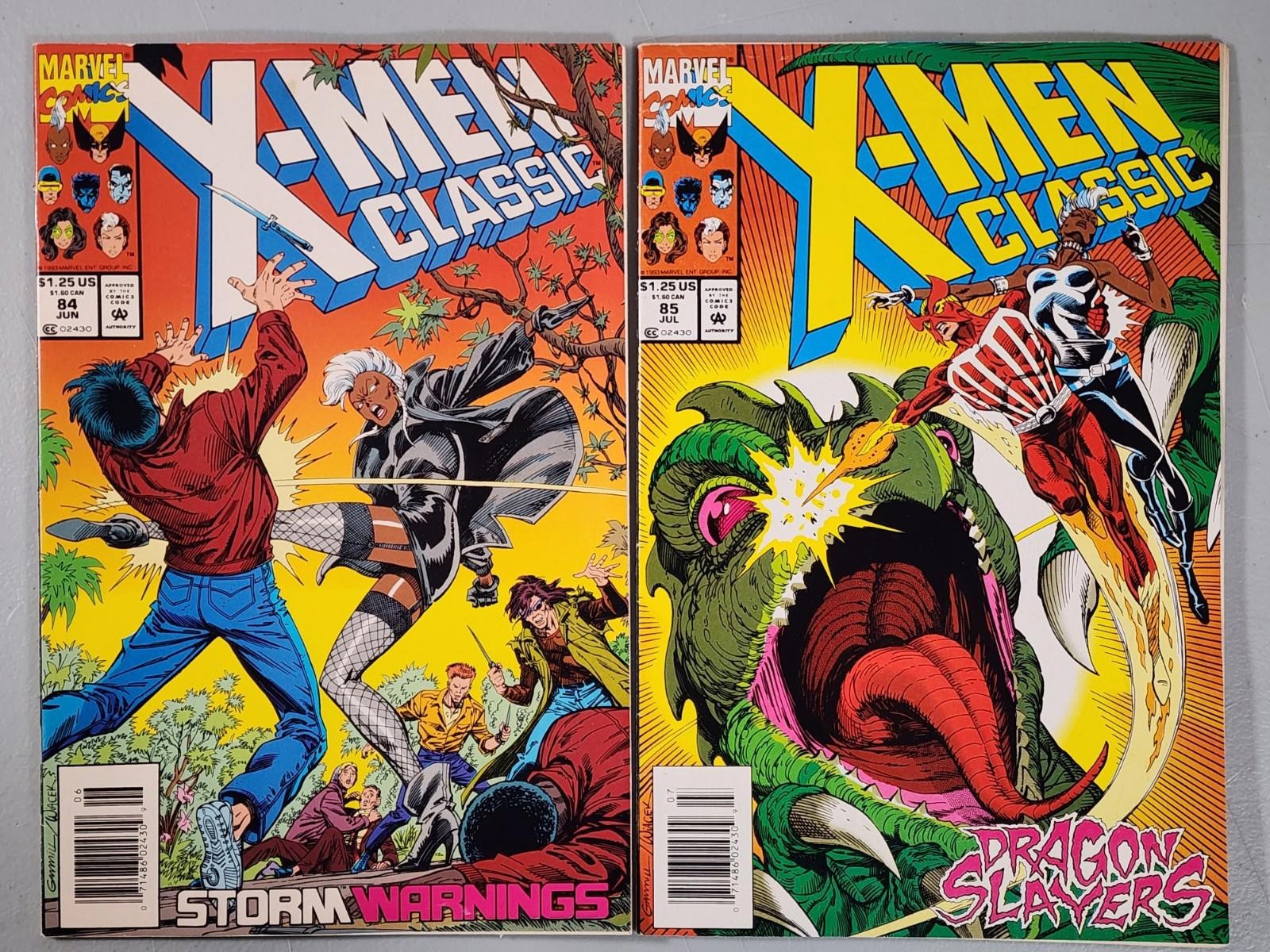 X-Men Classic #84 & 85 VF+ Newsstand 1993 Marvel Comics