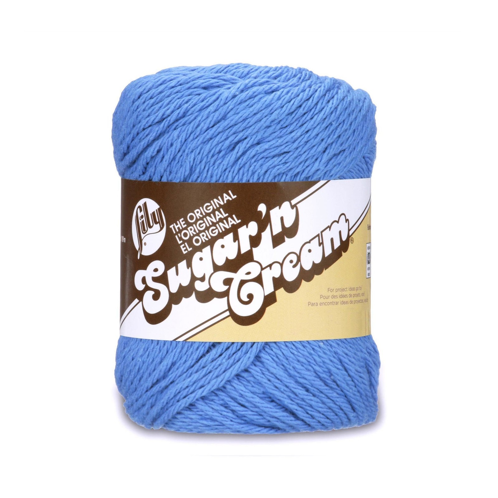 Lily Sugar ‘N Cream Solid Yarn 2.5oz Medium 4 100% Cotton Blue Machine Wash