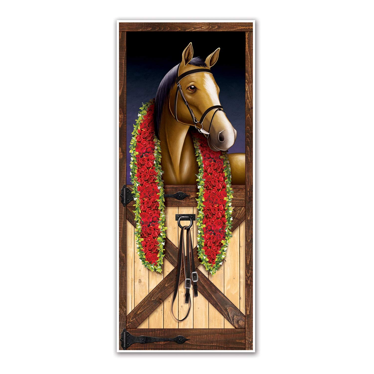 Horse Racing Plastic Door Cover- 1 pc.