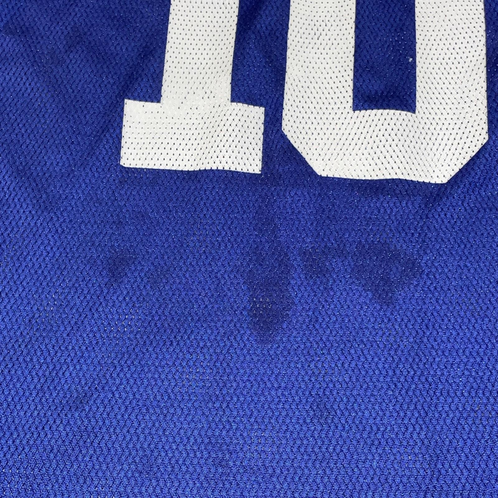 Reebok Eli Manning NY Giants #10Jersey Mens XL Blue Vintage NFL Equipment *Flaw*