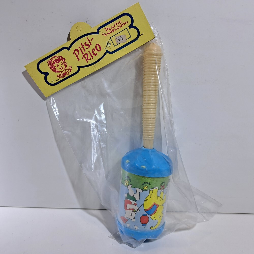 VTG MADE IN GREECE BABY PLASTIC RATTLE PLASTIC ANGELOUDI PITSI-RICO GREEK e