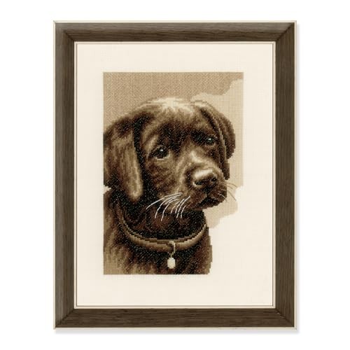Vervaco Counted Cross Stitch Kit: Labrador Puppy, 24 x 31cm, N