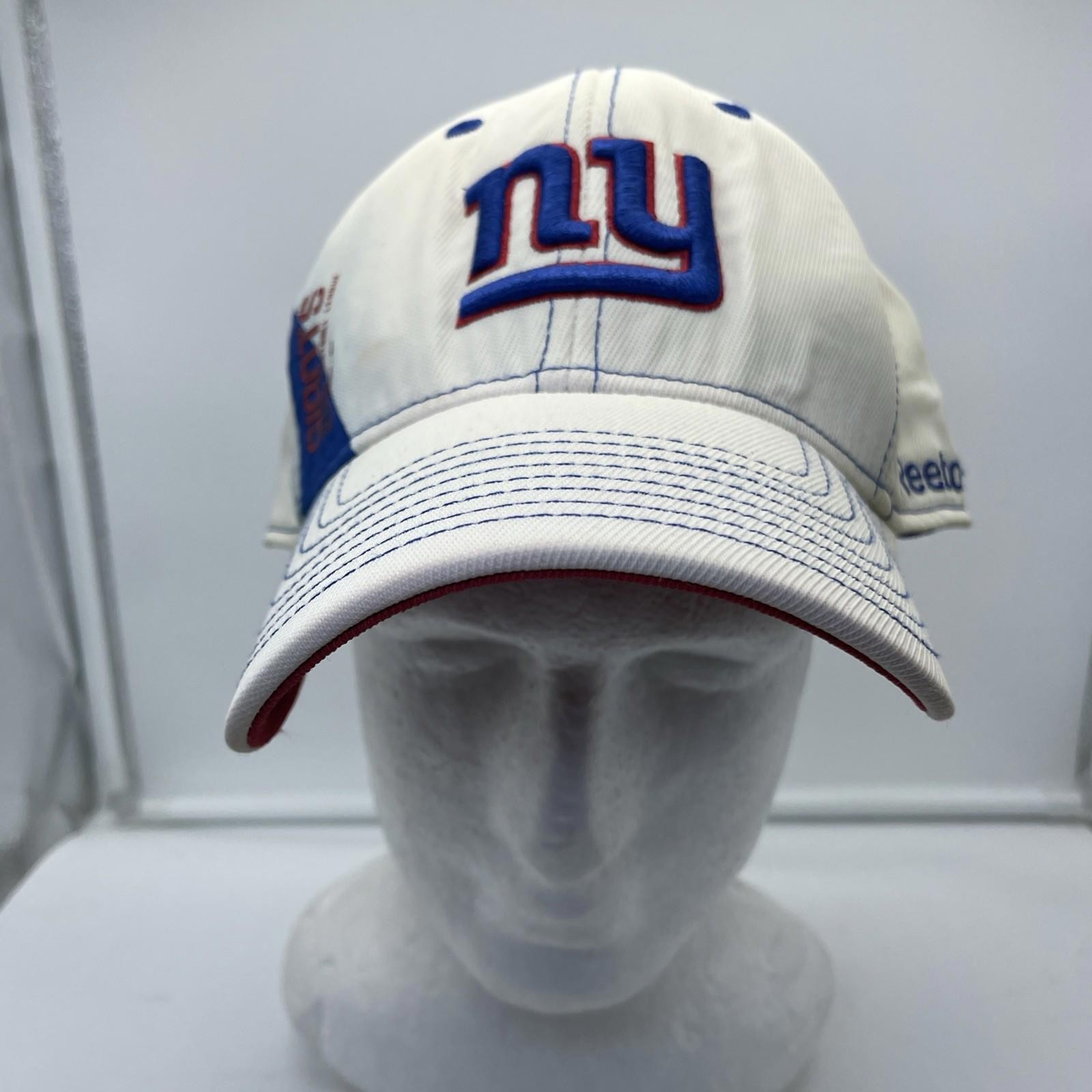 Reebok New York Giants NFL Ball Cap White Hat Size L/XL *Flaw*