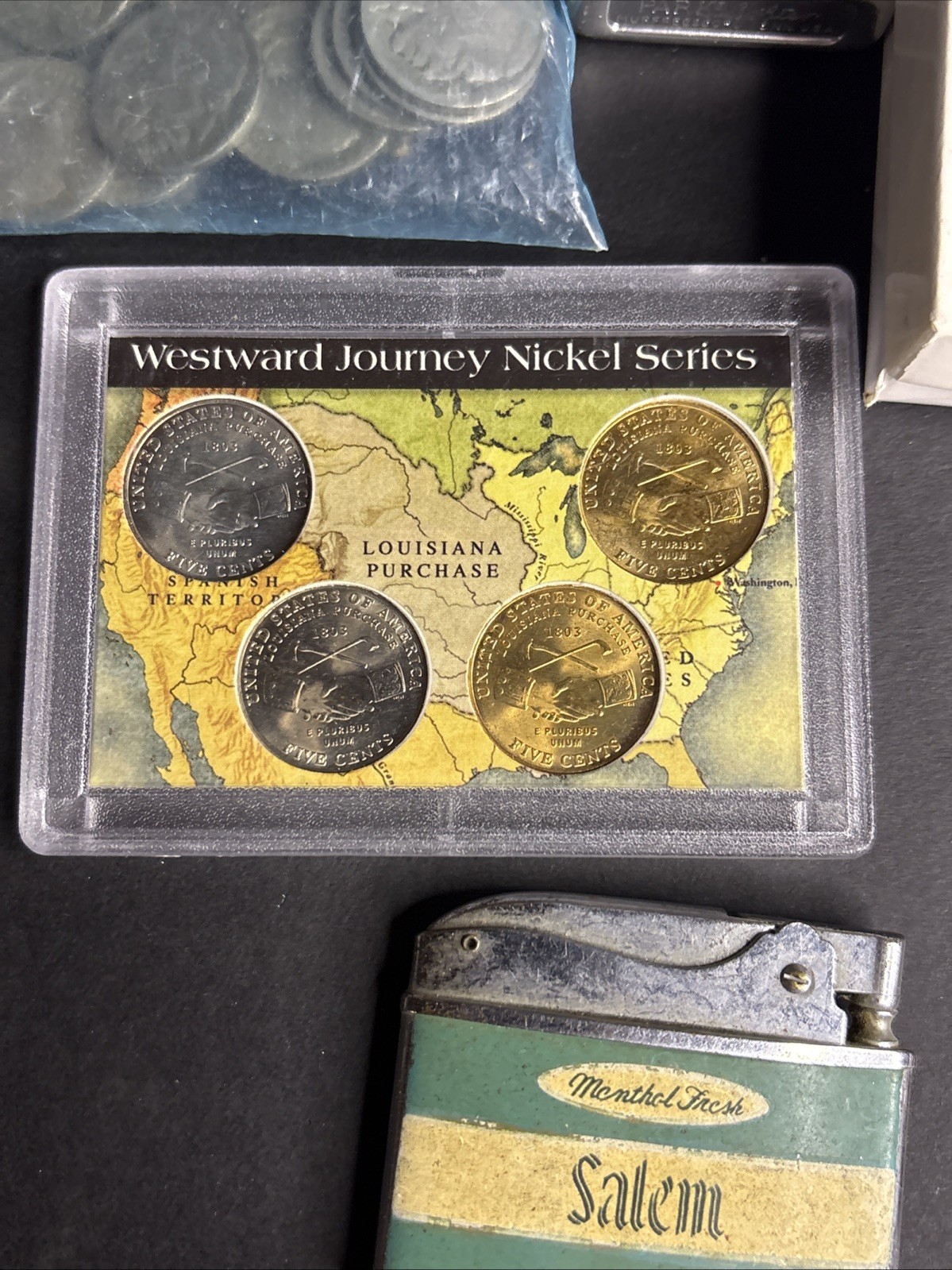 Junk Drawer Lot 1920s Buffalo Nickels, Lighters, Jewelry & More