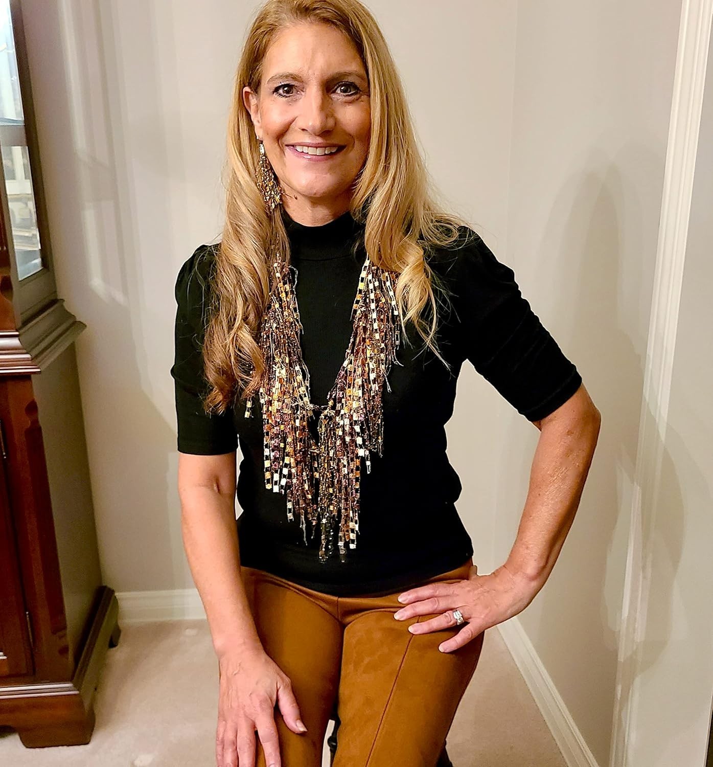 Lightweight Animal Print Scarf for Women