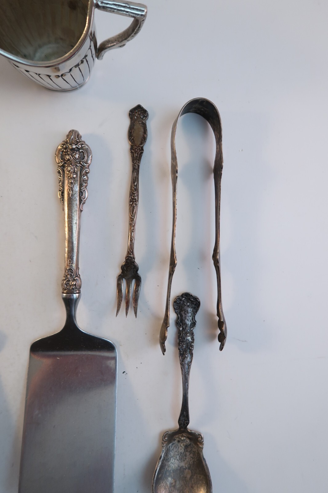 Lot Collection of Mixed Vintage Flatware Serving Dishes Sheffield Wallace Rogers