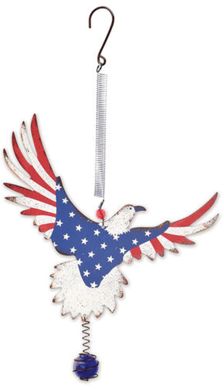 Sunset Vista Americana Eagle Metal Outdoor Ornament 10.5×8.75 Red White Blue