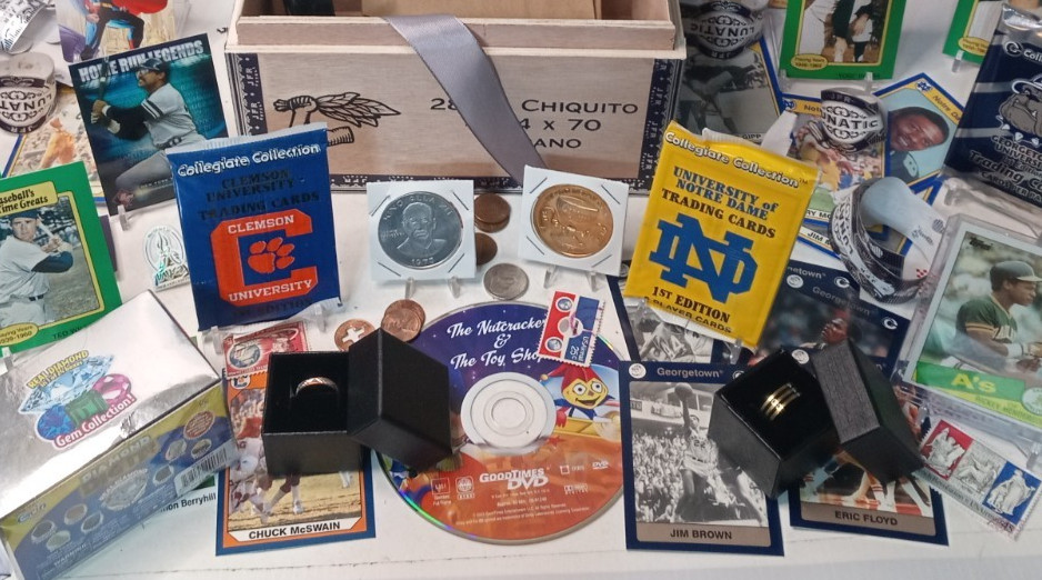 Cigar Box of Junk Drawer Collectibles, Misc, #C1