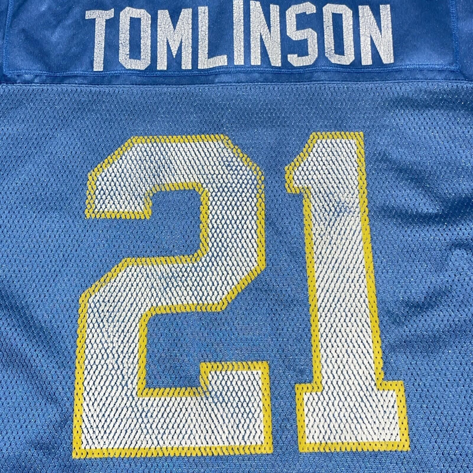 LaDainian Tomlinson San Diego Chargers Powder Blue Jersey Reebok Mens 2XL *FLAW*