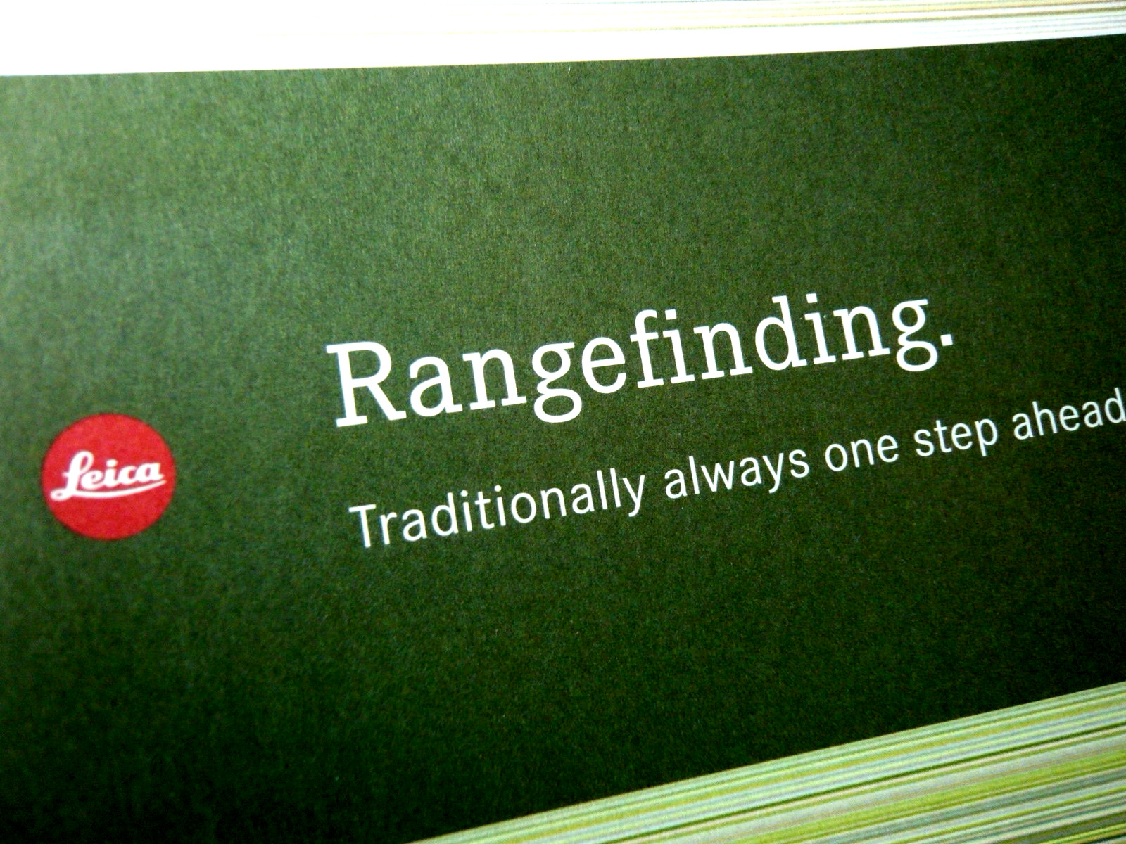Leica “Rangefinding” seeing your target… 20 pages. English specs.