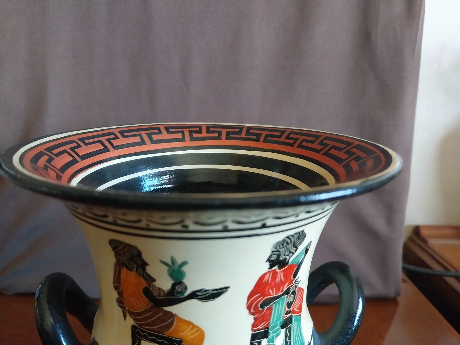 Handmade Greek Amphora Vases, Archaic Period Figures, Zeus, Hera, Aphrodite