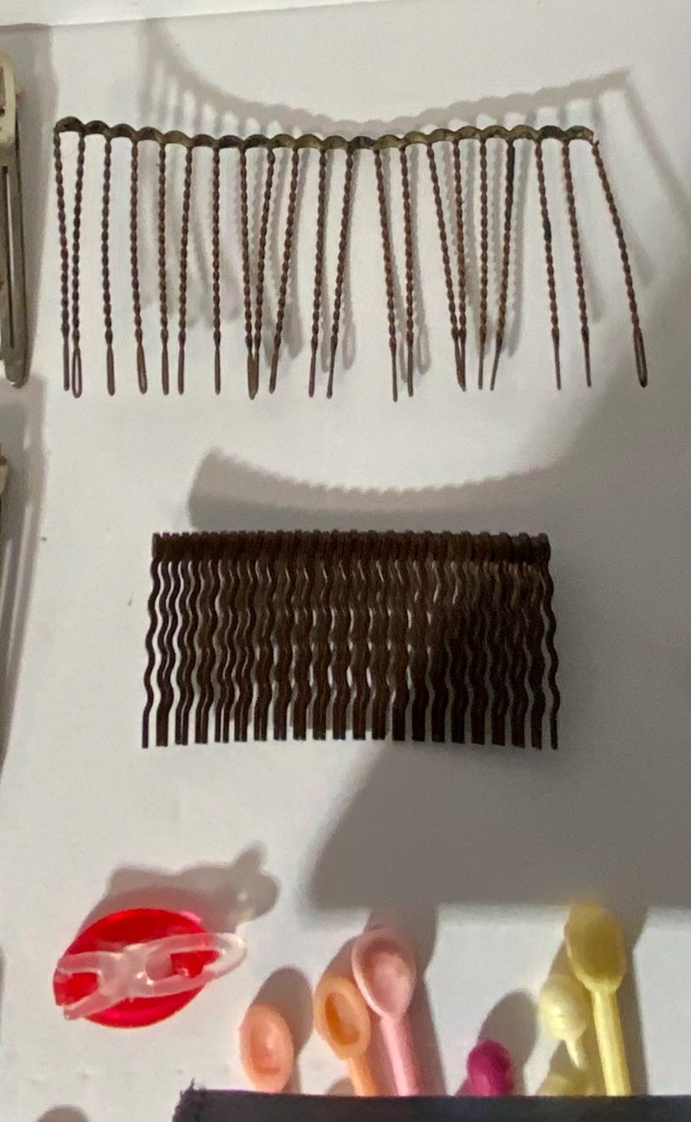 VTG Junk Drawer Lot Assemblage Art Mixed Media Crafts Hair Accessories 60+ Pins