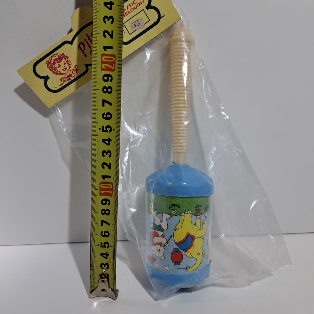 VTG MADE IN GREECE BABY PLASTIC RATTLE PLASTIC ANGELOUDI PITSI-RICO GREEK e