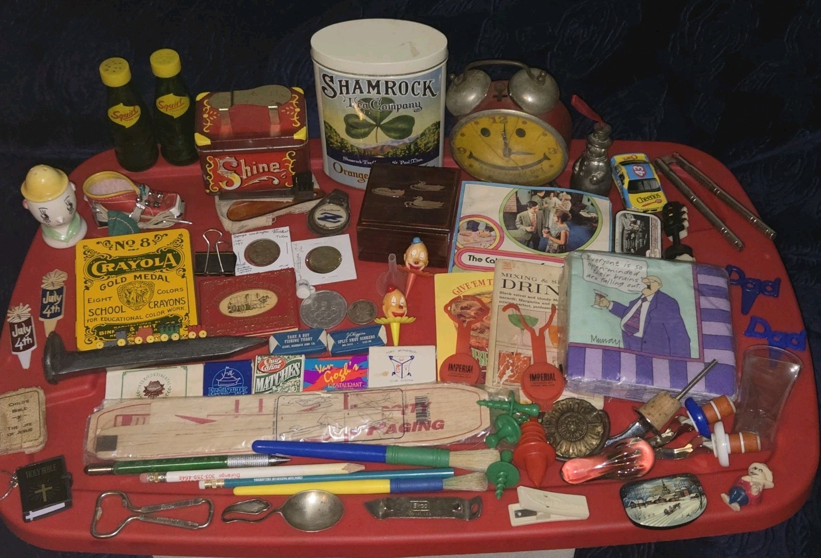 Grandpas Vintage Junk Drawer Lot~Random Misc Collectables Knick knacks & More