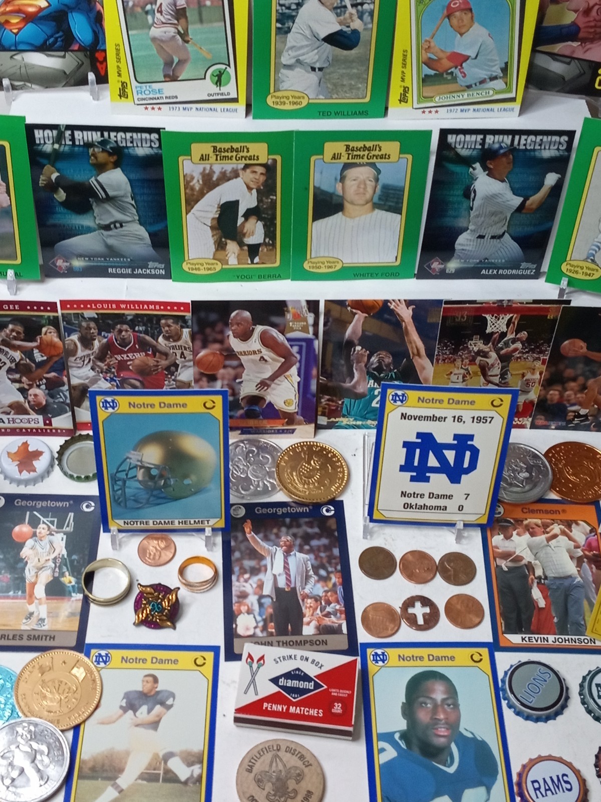 Loaded Junk Drawer Lot Collectibles, Trading Cards, Coins, Tokens, Misc, #P630