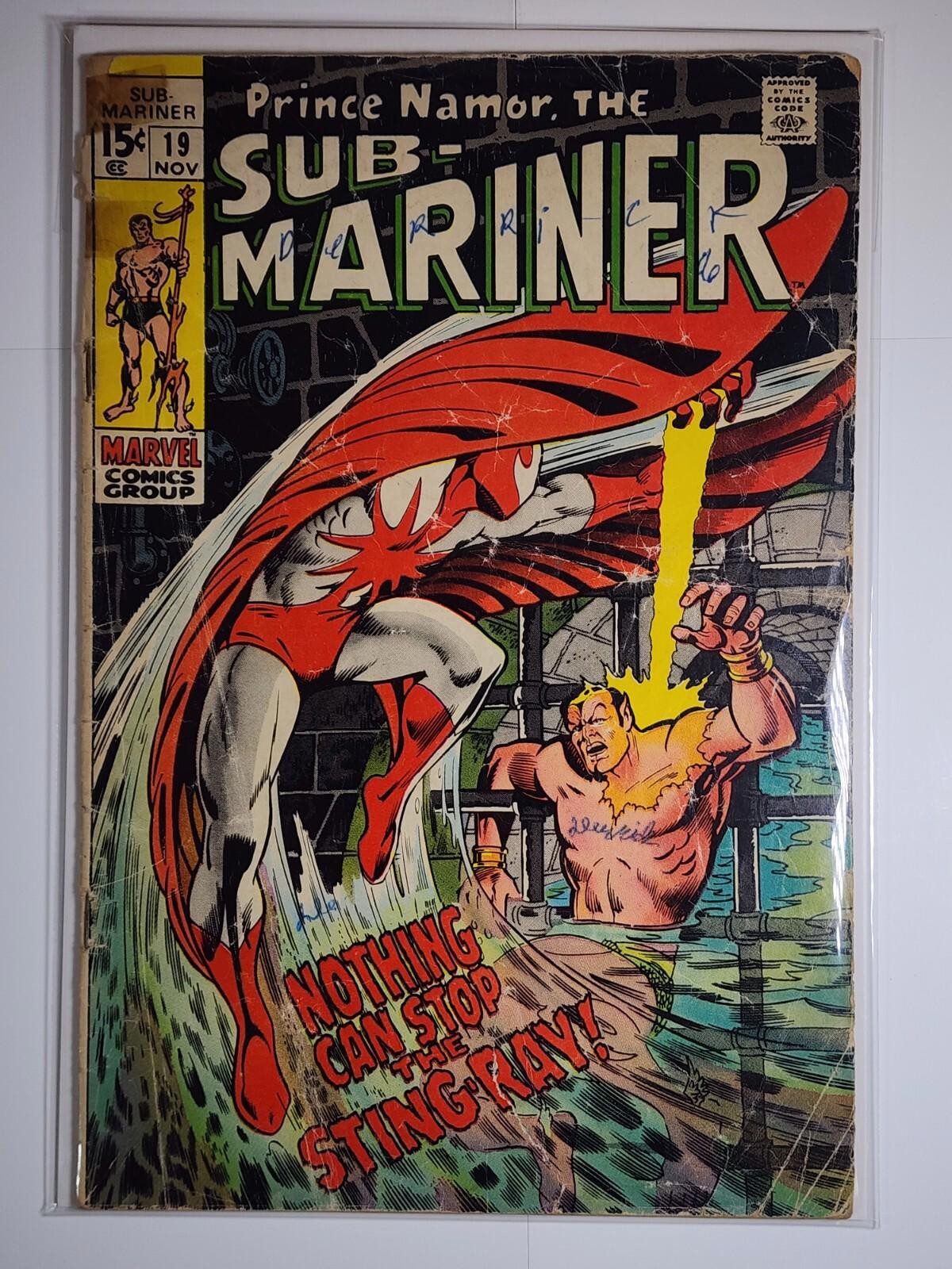 Sub-Mariner #19 Low Grade Marvel 1969