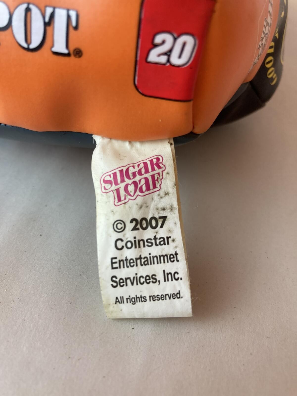 Sugar Loaf Home Depot #20 Tony Stewart NASCAR Plush Pillow Car