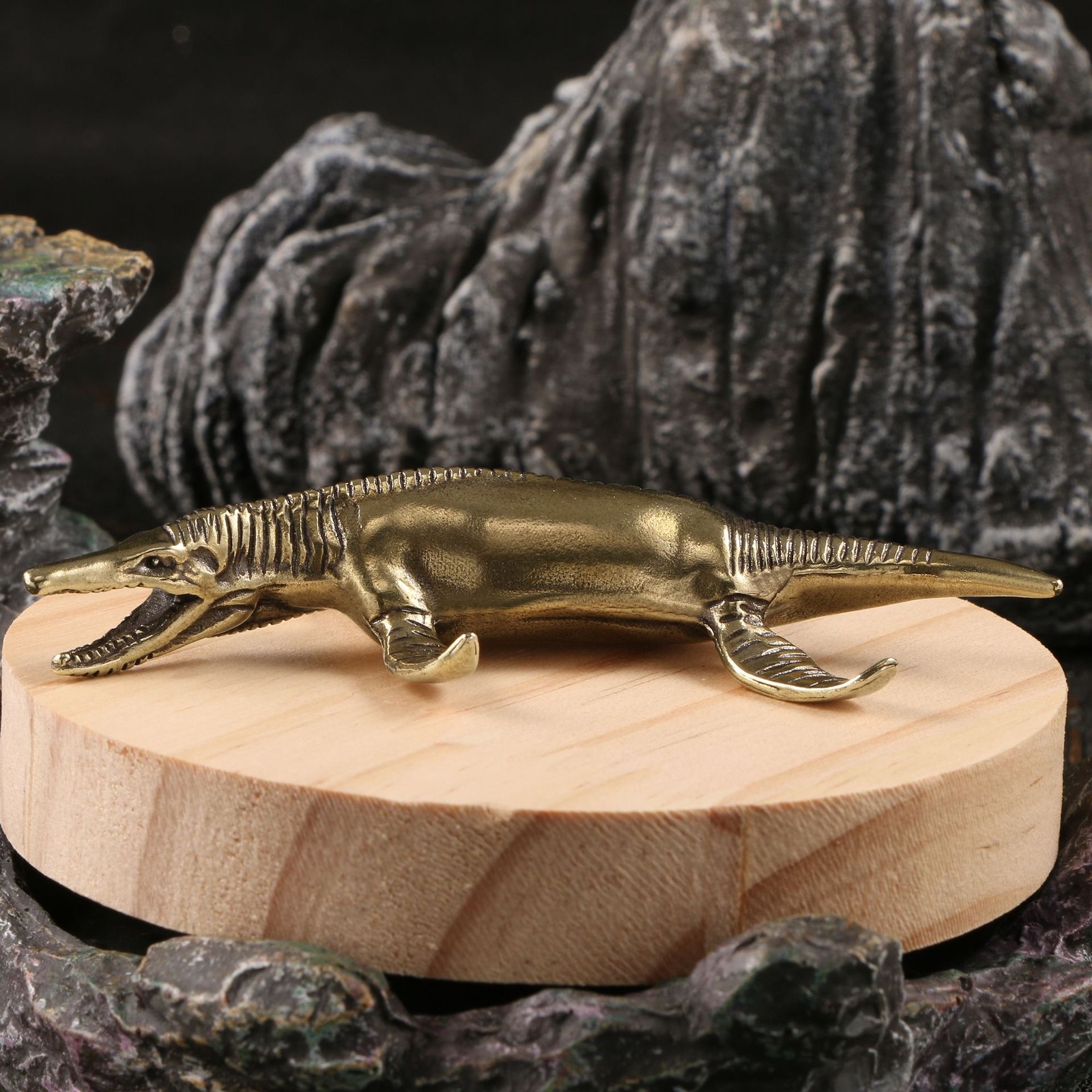 New Brass Marine Prehistoric Upper Dragon Statue Ornament Toys Home Decoration/