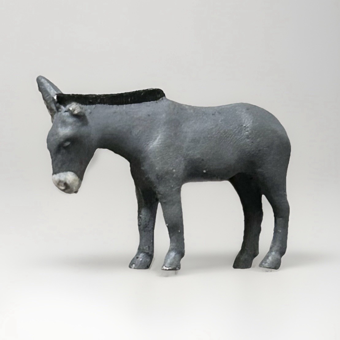 Lot of 4 Metal Miniature Donkeys Pack Mules O Scale 1:48 Diorama Pewter