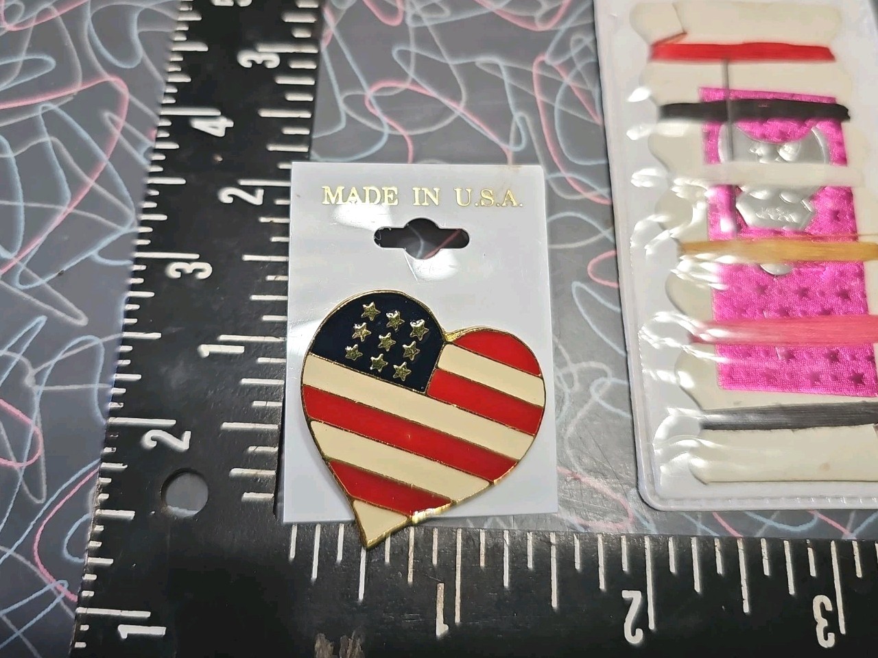 VINTAGE Estate JUNK DRAWER LOT USA Made Hat Pin, Merita Sewing Kit, Shoe Laces..