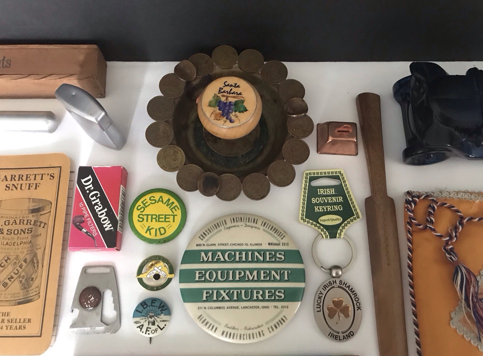 VTG Junk Drawer Estate Lot ~ Military/Avon/Knives/Scout/Seagrams/Zippo/Cigar 55+